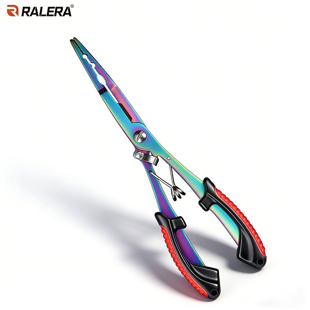 Fishing Hook Remover - RALERA Multifunctionele Visserspliers | Regenboog titaniumcoating
