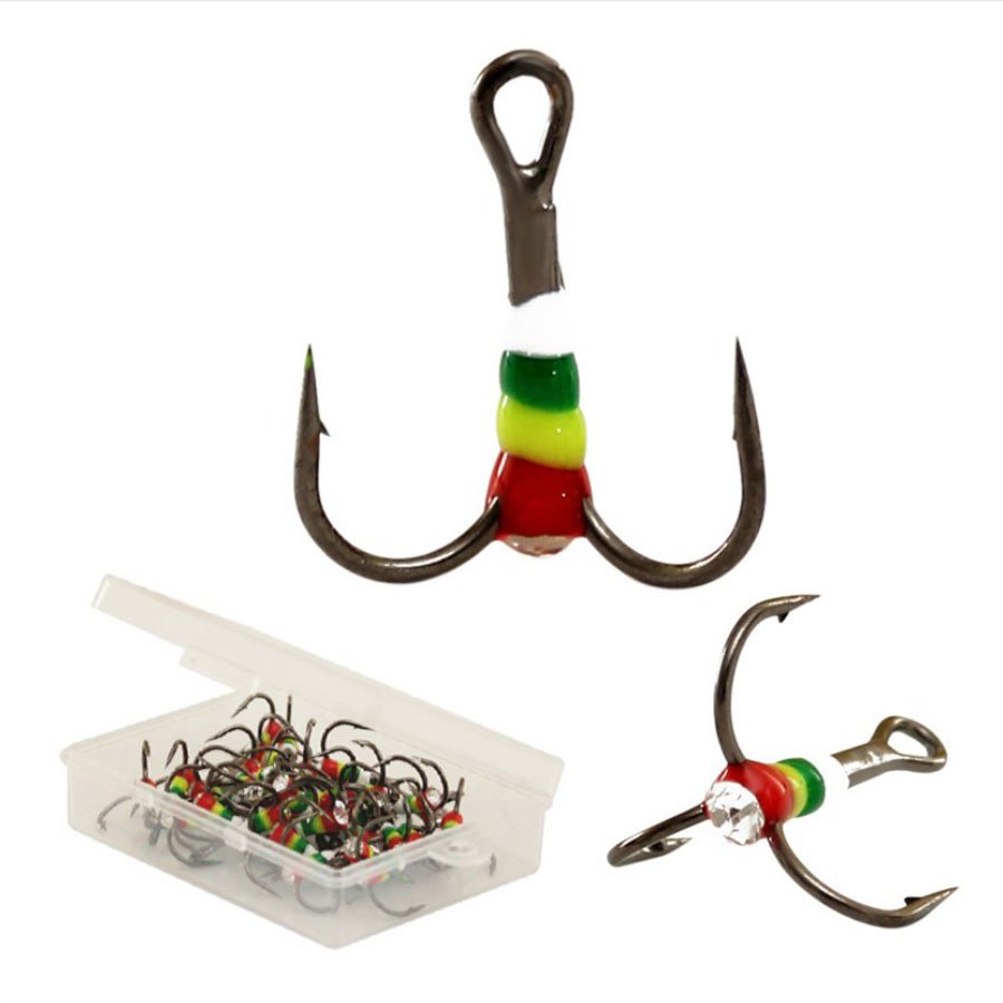 Fishing Hook Assortment - 5pcs40pcs Ijsvissen Regenboog Haken Koolstofstaal Materiaal