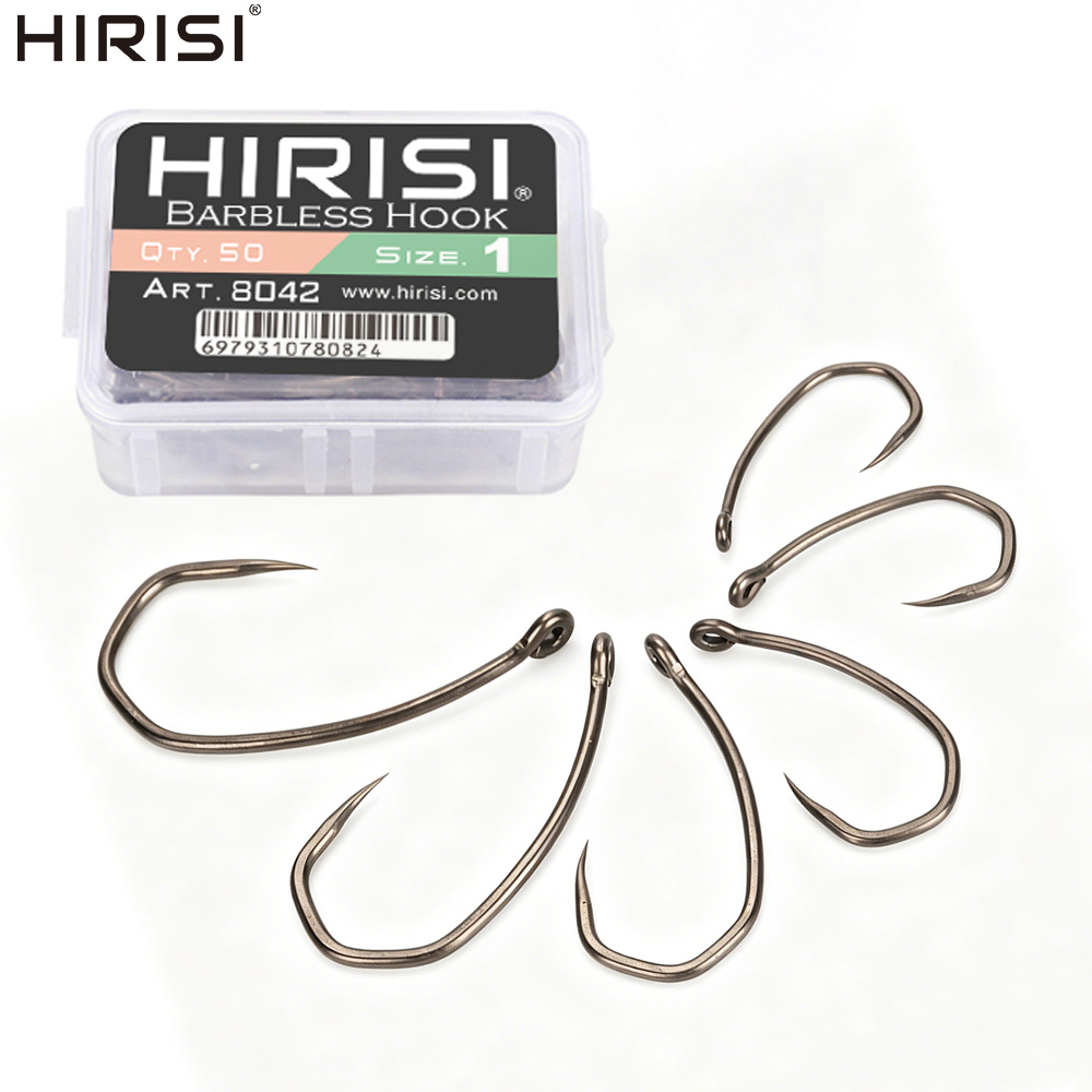 Fishing Hook Barbless - Hirisi 8042 100 stuks PTFE gecoate
