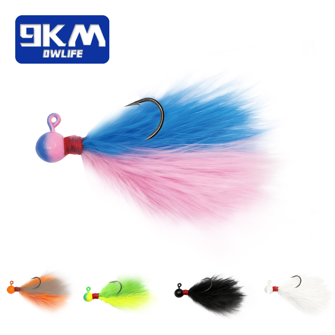 Fishing Hook Assortment - 9KM 5-delige gemengde kleuren Marabou Jigs
