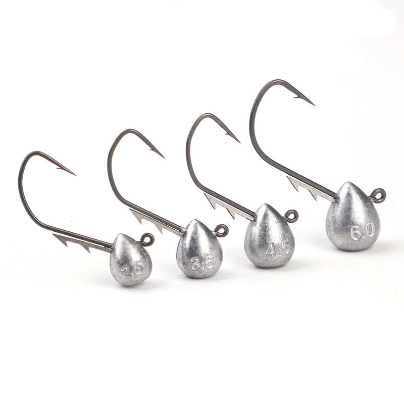 Fishing Hook Barbless - 5pcs Jig Head Haak 2.5g/3.5g/4.5g/6g Rockfish