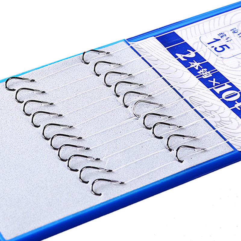 Fishing Hook Assortment - 10 paar Vishaken Met Tippet 45