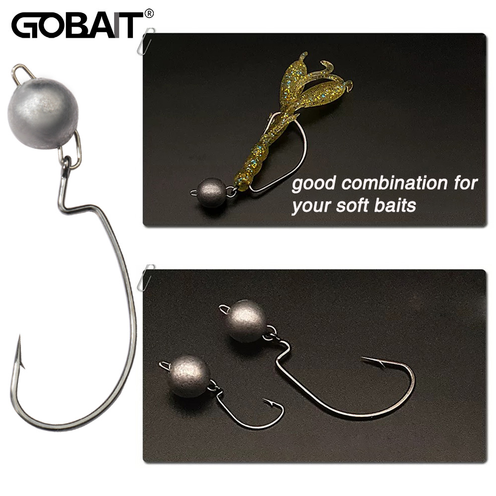 Fishing Hook Weedless - 5 stks Metalen Jig Head Worm