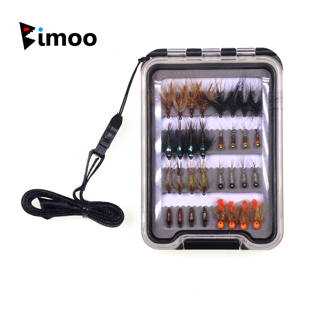 32-delige nimf vliegjes set vo - Fishing Hook Barbless recensie en prijs