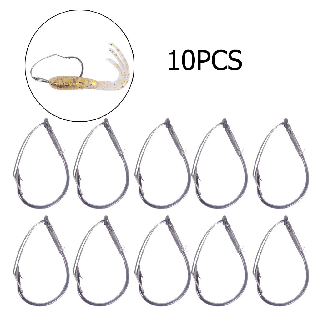 10 Stks/doos Koolstofarme Stal - Fishing Hook Weedless recensie en prijs
