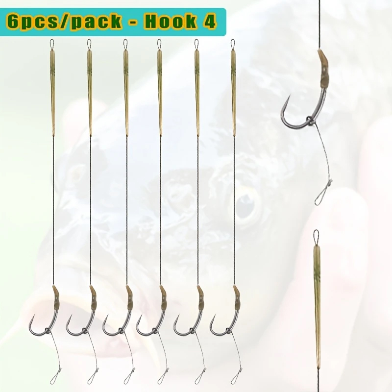 6 stuks kant-en-klare haarrigs - Fishing Hook Size recensie en prijs