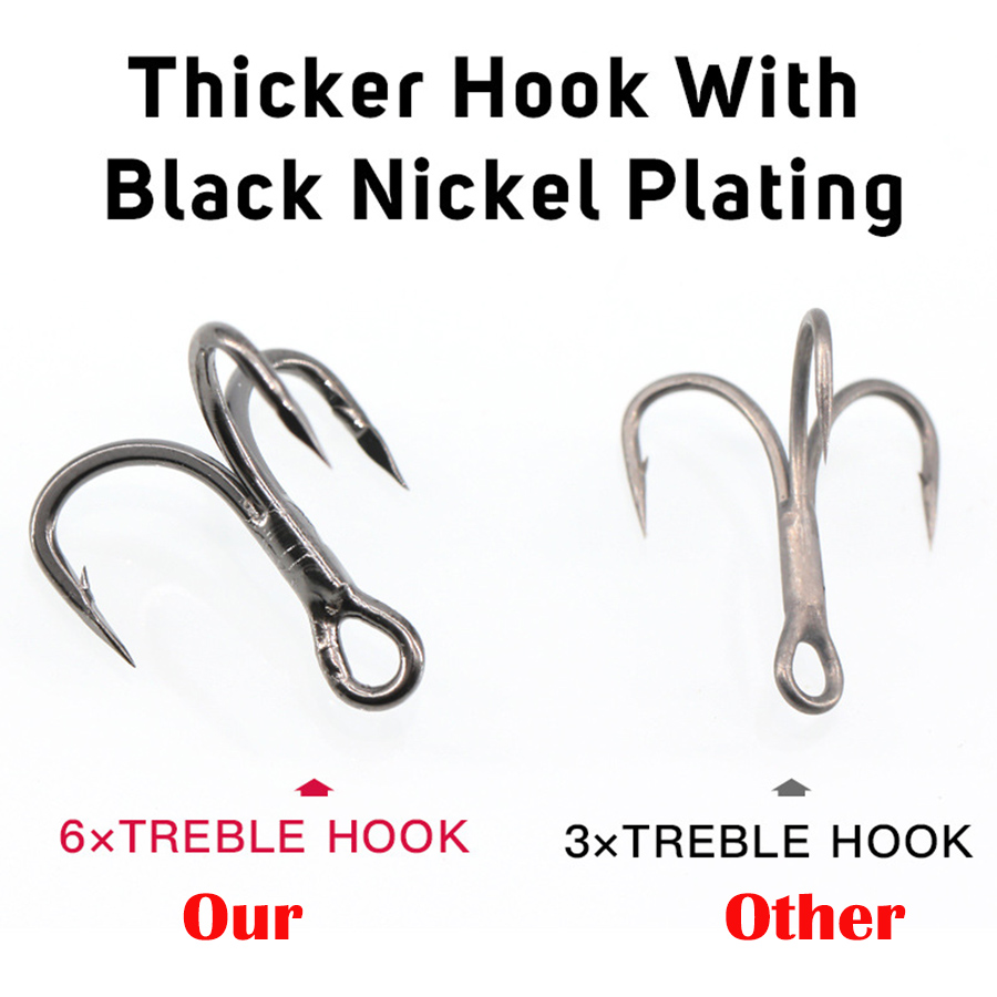 6X Vissen Dreggen Zwart 10 stk - Fishing Hook Offset recensie en prijs